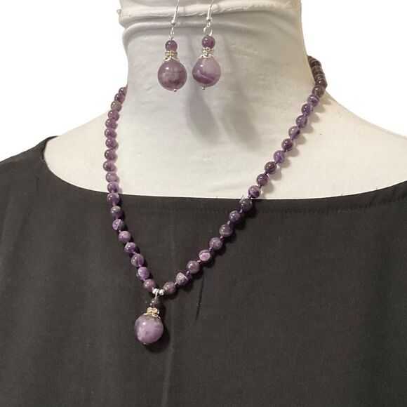 Natural Amethyst Necklace Earring Set NWT Black Friday sale! - Picture 11 of 11
